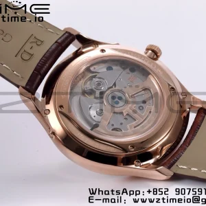 Master Ultra Thin Moon 1362520 RG ZF 1:1 Best Edition White Dial on Brown Leather Strap SA925 Super Clone V2 - Super Clone Watch | 1:1 Best Version