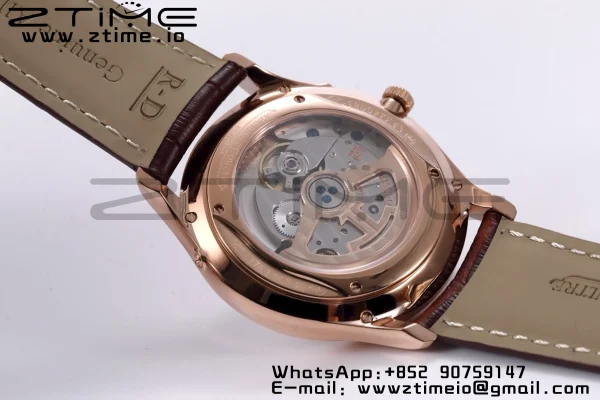 Master Ultra Thin Moon 1362520 RG ZF 1:1 Best Edition White Dial on Brown Leather Strap SA925 Super Clone V2 - Super Clone Watch | 1:1 Best Version