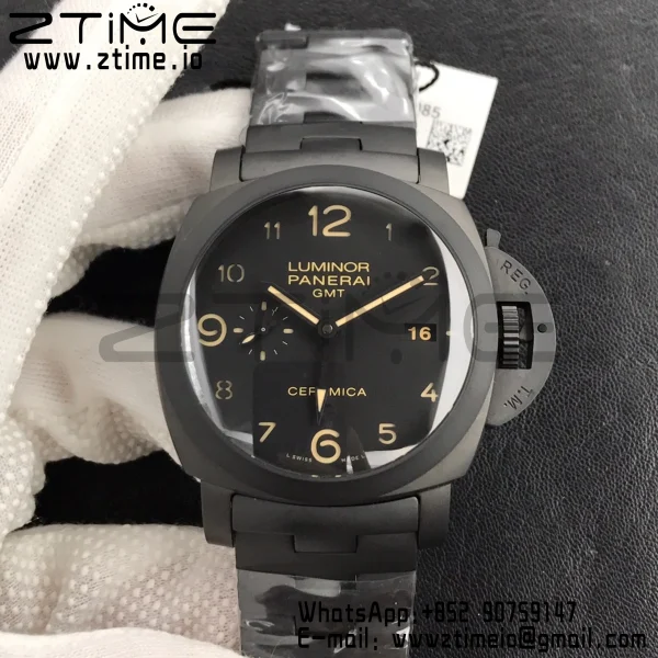 パネライ PAM00438 PAM438 O リアルセラミック VSF 1:1 ベスト版 セラミックブレスレット P9001/B V2 - スーパークローンウォッチ｜1:1 ベスト版