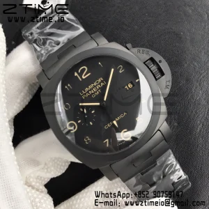 Panerai PAM00438 PAM438 O Real Ceramic VSF 1:1 Best Edition su Bracciale in Ceramica P9001/B V2 - Orologio Super Clone | 1:1 Best Version