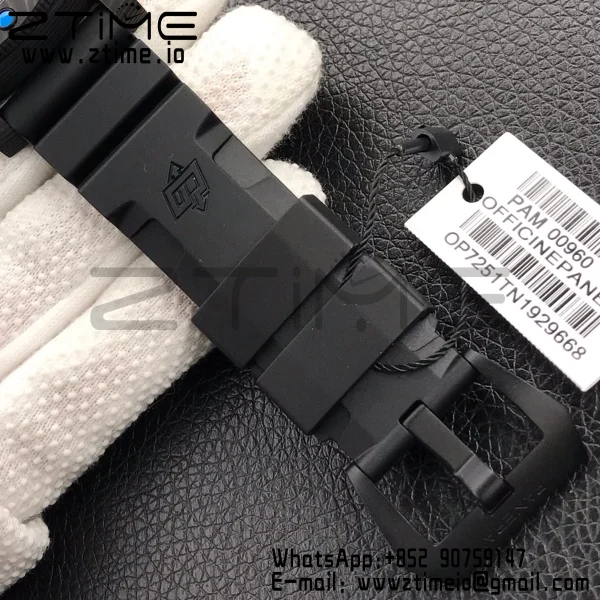 Panerai PAM00960 PAM960 Carbotech 42mm VSF VSF 1:1 Best Edition Black Dial Blue Markers on Rubber Strap P.9010 - Super Clone Watch | 1:1 Best Version
