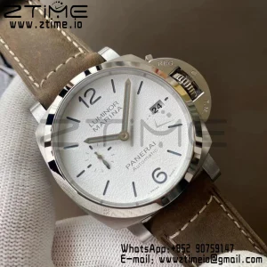 Panerai PAM01394 PAM1394 Luminor Marina 42mm VSF Best Edition White Dial on Brown Asso Strap P.9010 - Super Clone Watch | 1:1 Best Version