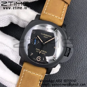 Panerai PAM01441 PAM1441 LUMINOR VSF 1:1 Best Edition Black Dial on Brown Asso Strap P.9011 Super Clone - Super Clone Watch | 1:1 Best Version