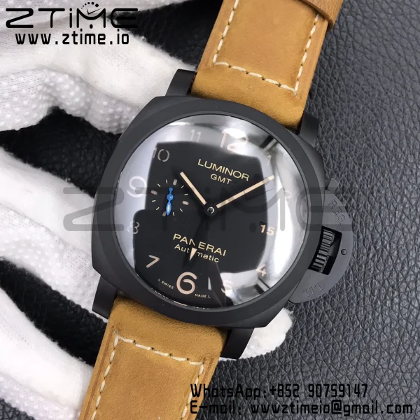 Panerai PAM01441 PAM1441 LUMINOR VSF 1:1 Best Edition Black Dial on Brown Asso Strap P.9011 Super Clone - Super Clone Watch | 1:1 Best Version