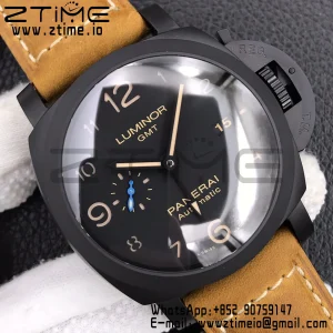 Panerai PAM01441 PAM1441 LUMINOR VSF 1:1 Best Edition Black Dial on Brown Asso Strap P.9011 Super Clone - Super Clone Watch | 1:1 Best Version