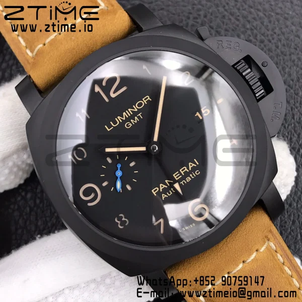 Panerai PAM01441 PAM1441 LUMINOR VSF 1:1 Best Edition Black Dial on Brown Asso Strap P.9011 Super Clone - Super Clone Watch | 1:1 Best Version