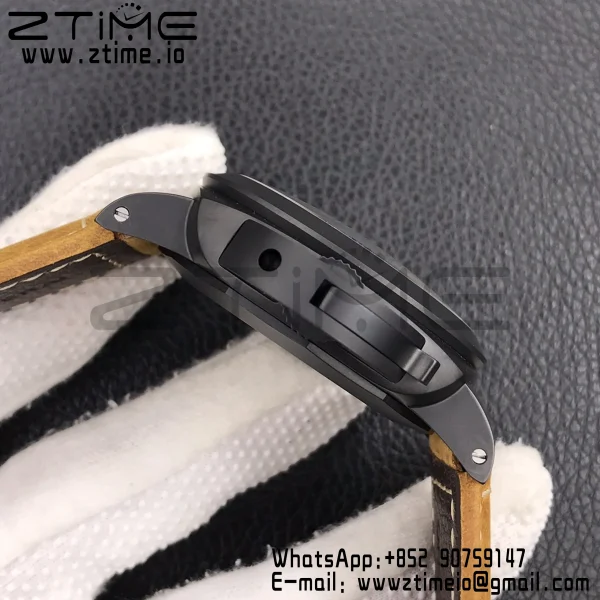 Panerai PAM01441 PAM1441 LUMINOR VSF 1:1 Best Edition Black Dial on Brown Asso Strap P.9011 Super Clone - Super Clone Watch | 1:1 Best Version