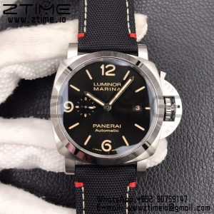 Panerai PAM01025 PAM1025 VSF 1:1 Best Edition Black Dial on Black Canvas Strap P.9010 Clone - Super Clone Watch | 1:1 Best Version