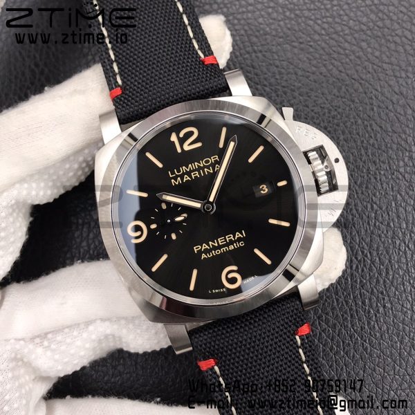 Panerai PAM01025 PAM1025 VSF 1:1 Best Edition Black Dial on Black Canvas Strap P.9010 Clone - Super Clone Watch | 1:1 Best Version