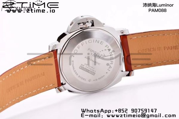 Panerai PAM00088  PAM088 R Luminor GMT 44mm VSF 1:1 Best Edition on Brown Leather Strap P.9001 Super Clone - Super Clone Watch | 1:1 Best Version