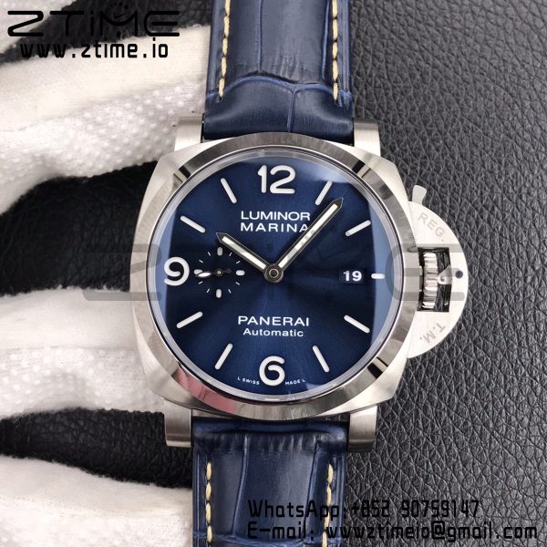 Panerai PAM01313  PAM1313 VSF 1:1 Best Edition Blue Dial on Blue Leather Strap P.9010 Clone - Super Clone Watch | 1:1 Best Version