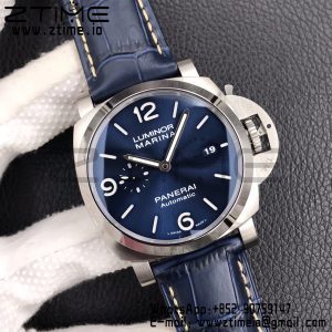 Panerai PAM01313  PAM1313 VSF 1:1 Best Edition Blue Dial on Blue Leather Strap P.9010 Clone - Super Clone Watch | 1:1 Best Version