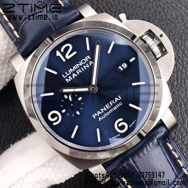 Panerai PAM01313  PAM1313 VSF 1:1 Best Edition Blue Dial on Blue Leather Strap P.9010 Clone - Super Clone Watch | 1:1 Best Version