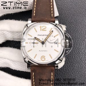 Panerai PAM01046 PAM1046 Luminor Due VSF Best Edition White Dial on Brown Asso Strap AXXXIV - Super Clone Watch | 1:1 Best Version