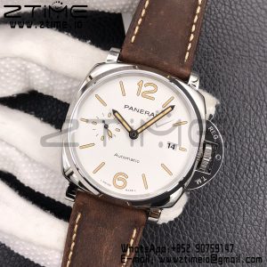 Panerai PAM01046 PAM1046 Luminor Due VSF Best Edition White Dial on Brown Asso Strap AXXXIV - Super Clone Watch | 1:1 Best Version