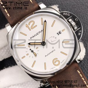 Panerai PAM01046 PAM1046 Luminor Due VSF Best Edition White Dial on Brown Asso Strap AXXXIV - Super Clone Watch | 1:1 Best Version