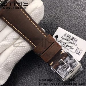 Panerai PAM01046 PAM1046 Luminor Due VSF Best Edition White Dial on Brown Asso Strap AXXXIV - Super Clone Watch | 1:1 Best Version