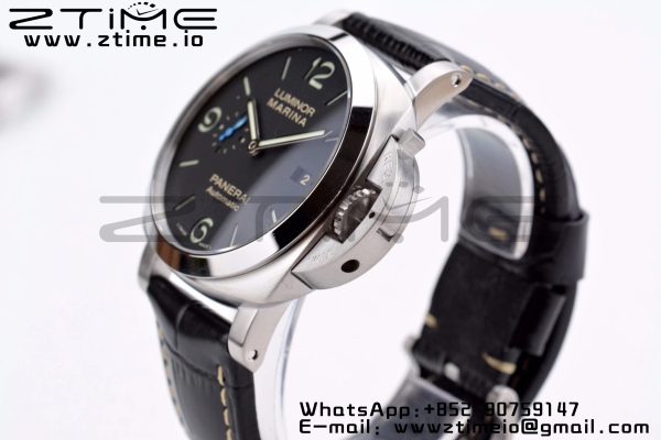 Panerai PAM01312 PAM1312 W VSF 1:1 Best Edition Black Dial on Black Leather Strap P.9010 Clone - Super Clone Watch | 1:1 Best Version