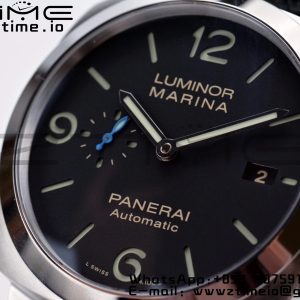 Panerai PAM01312 PAM1312 W VSF 1:1 Best Edition Black Dial on Black Leather Strap P.9010 Clone - Super Clone Watch | 1:1 Best Version
