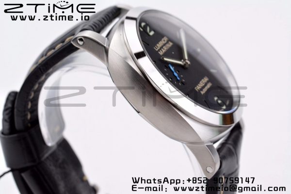 Panerai PAM01312 PAM1312 W VSF 1:1 Best Edition Black Dial on Black Leather Strap P.9010 Clone - Super Clone Watch | 1:1 Best Version