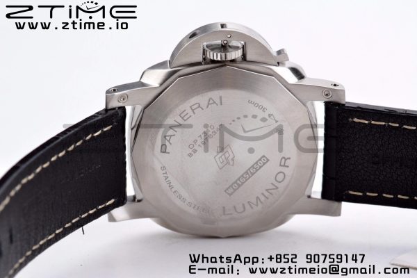 Panerai PAM01312 PAM1312 W VSF 1:1 Best Edition Black Dial on Black Leather Strap P.9010 Clone - Super Clone Watch | 1:1 Best Version