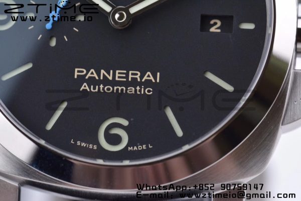 Panerai PAM01312 PAM1312 W VSF 1:1 Best Edition Black Dial on Black Leather Strap P.9010 Clone - Super Clone Watch | 1:1 Best Version