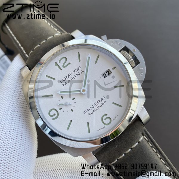 Panerai PAM01314 PAM1314 VSF 1:1 Best Edition White Dial on Gray Asso Strap P.9010 Clone - Super Clone Watch | 1:1 Best Version