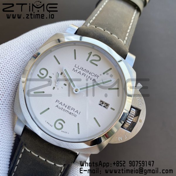 Panerai PAM01314 PAM1314 VSF 1:1 Best Edition White Dial on Gray Asso Strap P.9010 Clone - Super Clone Watch | 1:1 Best Version
