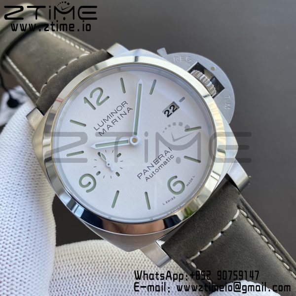 Panerai PAM01314 PAM1314 VSF 1:1 Best Edition White Dial on Gray Asso Strap P.9010 Clone - Super Clone Watch | 1:1 Best Version