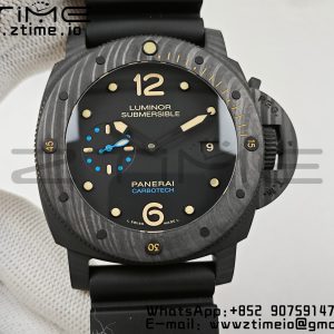 Panerai PAM00904  PAM616 Carbotech VSF Best Edition on Blue Logo Black Rubber Strap P.9000 Super Clone V3 - Super Clone Watch | 1:1 Best Version