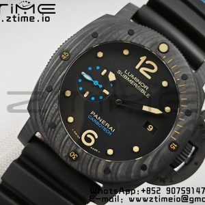 Panerai PAM00904  PAM616 Carbotech VSF Best Edition on Blue Logo Black Rubber Strap P.9000 Super Clone V3 - Super Clone Watch | 1:1 Best Version