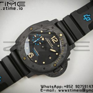 Panerai PAM00904  PAM616 Carbotech VSF Best Edition on Blue Logo Black Rubber Strap P.9000 Super Clone V3 - Super Clone Watch | 1:1 Best Version