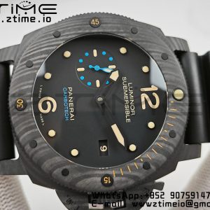 Panerai PAM00904  PAM616 Carbotech VSF Best Edition on Blue Logo Black Rubber Strap P.9000 Super Clone V3 - Super Clone Watch | 1:1 Best Version