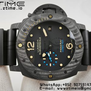 Panerai PAM00904  PAM616 Carbotech VSF Best Edition on Blue Logo Black Rubber Strap P.9000 Super Clone V3 - Super Clone Watch | 1:1 Best Version