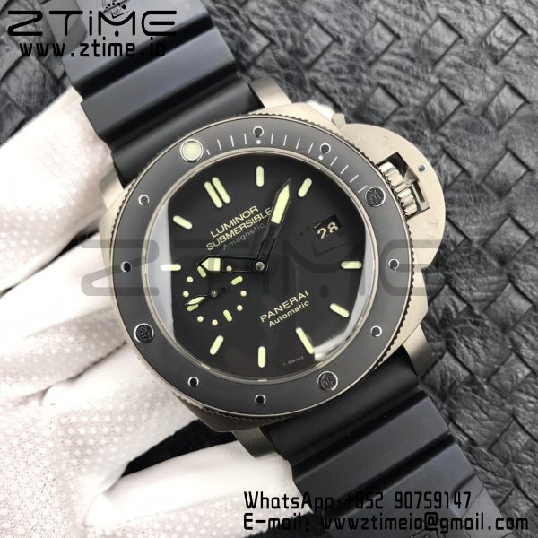 Panerai PAM00389 PAM389 O VSF 1:1 Best Edition på sort gummirem P.9000 Super Clone V2 - Super Clone Watch | 1:1 Best Version