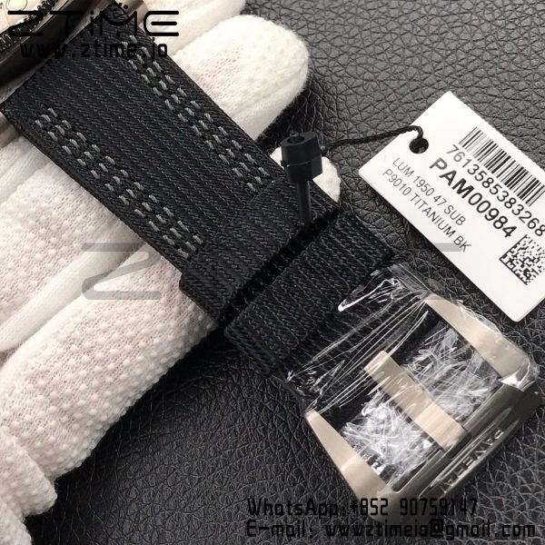 パネライ PAM00984 PAM984 マイクホーン サブマーシブル VSF 1:1 ベストエディション ブラックダイアル ブラックナイロンストラップ P.9010 クローン - スーパークローンウォッチ｜1:1 ベストバージョン