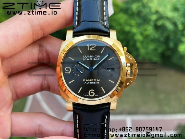 Panerai PAM01115 PAM1115 W VSF 1:1 Best Edition Cadran gris sur bracelet cuir noir P.9010 Clone - Super Clone Watch | 1:1 Best Version