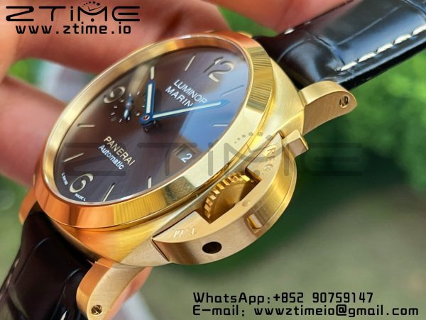 Panerai PAM01115 PAM1115 W VSF 1:1 Best Edition Cadran gris sur bracelet cuir noir P.9010 Clone - Super Clone Watch | 1:1 Best Version