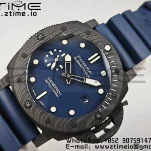 Panerai PAM01232 PAM1232 W Carbotech VSF 1:1 Best Edition Blue Dial on Blue Rubber Strap P900 - Super Clone Watch | 1:1 Best Version