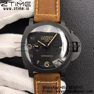 Panerai PAM00441 PAM441 O Real Ceramic VSF 1:1 Best Edition on Brown Asso Strap P.9001 Super Clone V3 - Super Clone Watch | 1:1 Best Version