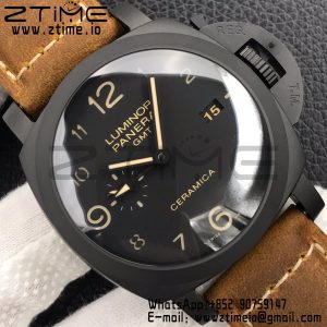 Panerai PAM00441 PAM441 O Real Ceramic VSF 1:1 Best Edition on Brown Asso Strap P.9001 Super Clone V3 - Super Clone Watch | 1:1 Best Version