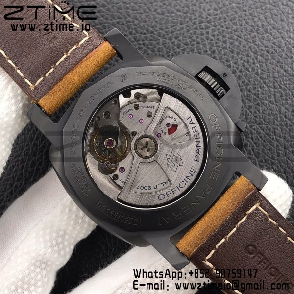 Panerai PAM00441 PAM441 O Real Ceramic VSF 1:1 Best Edition on Brown Asso Strap P.9001 Super Clone V3 - Super Clone Watch | 1:1 Best Version