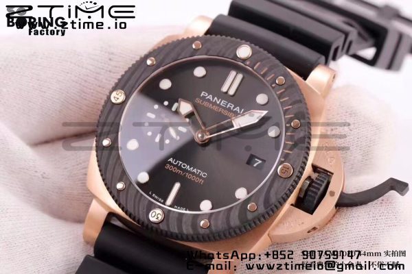 Panerai PAM01070 PAM1070 W VSF 1:1 Best Edition Black Dial on Black Rubber Strap P900 - Super Clone Watch | 1:1 Best Version