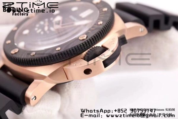 Panerai PAM01070 PAM1070 W VSF 1:1 Best Edition Black Dial on Black Rubber Strap P900 - Super Clone Watch | 1:1 Best Version