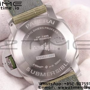 Panerai PAM01287 PAM1287 Y VSF 1:1 Best Edition Quadrante verde su cinturino in nylon verde P900 - Orologio Super Clone | 1:1 Best Version