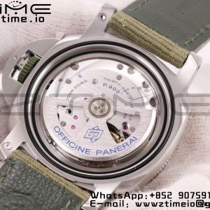 Panerai PAM01287 PAM1287 Y VSF 1:1 Best Edition Quadrante verde su cinturino in nylon verde P900 - Orologio Super Clone | 1:1 Best Version
