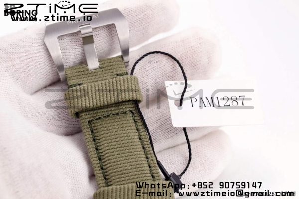 Panerai PAM01287 PAM1287 Y VSF 1:1 Best Edition Quadrante verde su cinturino in nylon verde P900 - Orologio Super Clone | 1:1 Best Version