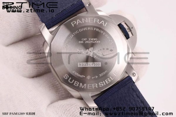 Panerai PAM01289 PAM1289 Y VSF 1:1 Best Edition Blue Dial on Blue Nylon Strap P900 - Super Clone Watch | 1:1 Best Version