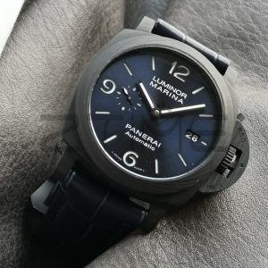Panerai PAM01664 PAM1664 Carbotech VSF 1:1 Best Edition su cinturino in pelle blu P.9010 Clone - Orologio Super Clone | 1:1 Best Version