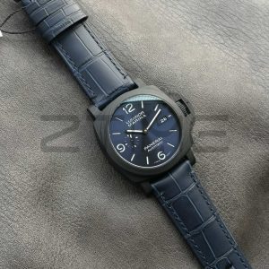 Panerai PAM01664 PAM1664 Carbotech VSF 1:1 Best Edition su cinturino in pelle blu P.9010 Clone - Orologio Super Clone | 1:1 Best Version
